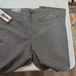 Hilary Radley Black and White Straight Leg Pants